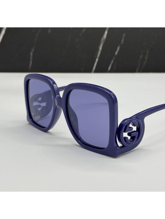 Gucci GG1326S 006 Purple Square Oversaized Women Sunglasses Authentic NEW main image 10